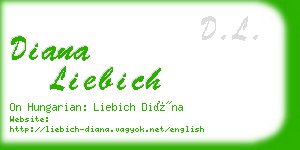 diana liebich business card